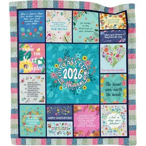 Graduation Memorial Gift for 2026, Graduation Blanket 60 "X50"