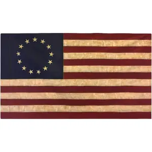 Betsy Ross Vintage Embroidered Home Banner - 3x5' Oxford Polyester Banner w/Sleeve