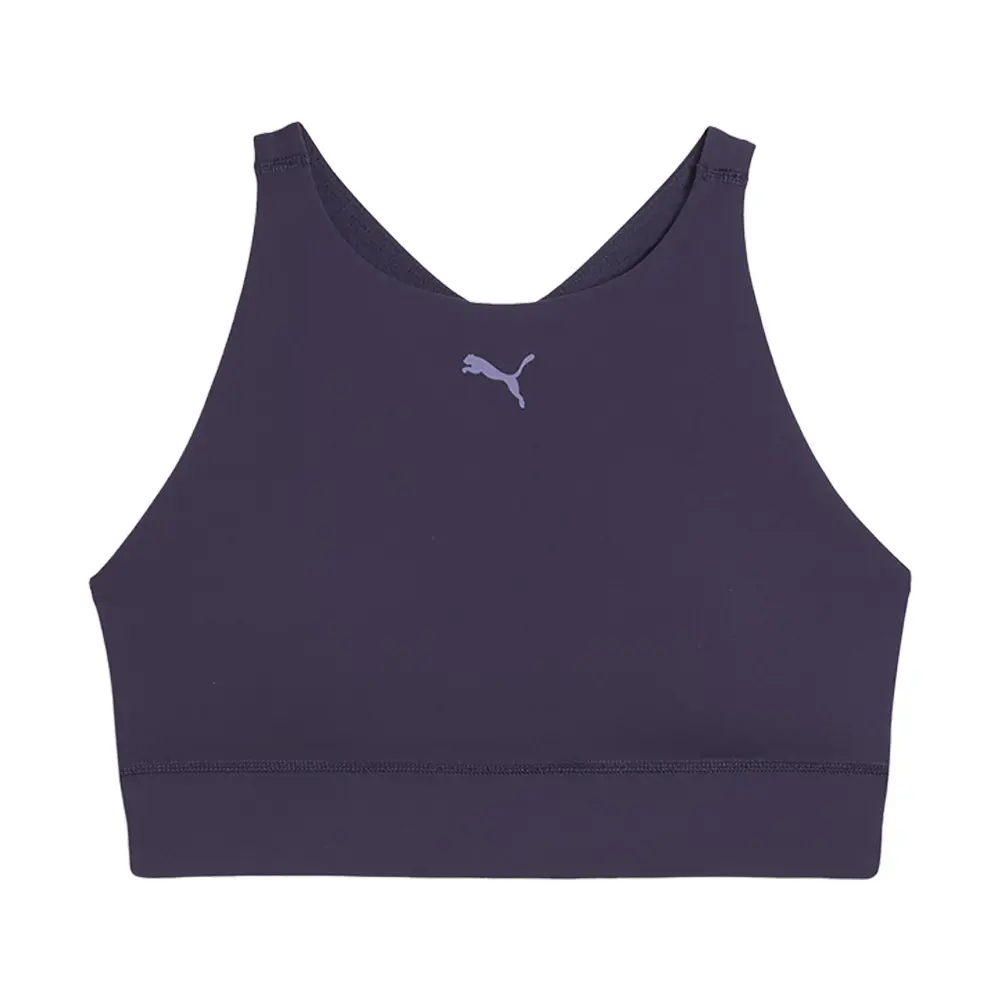 PUMA Womens Shapeluxe High Neck Mid Impact Sports Bra Casual Casual - Purple