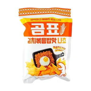 GOMPYO Korean Kimchi Fried Rice Corn Chips - Spicy Savory Snack, 190g