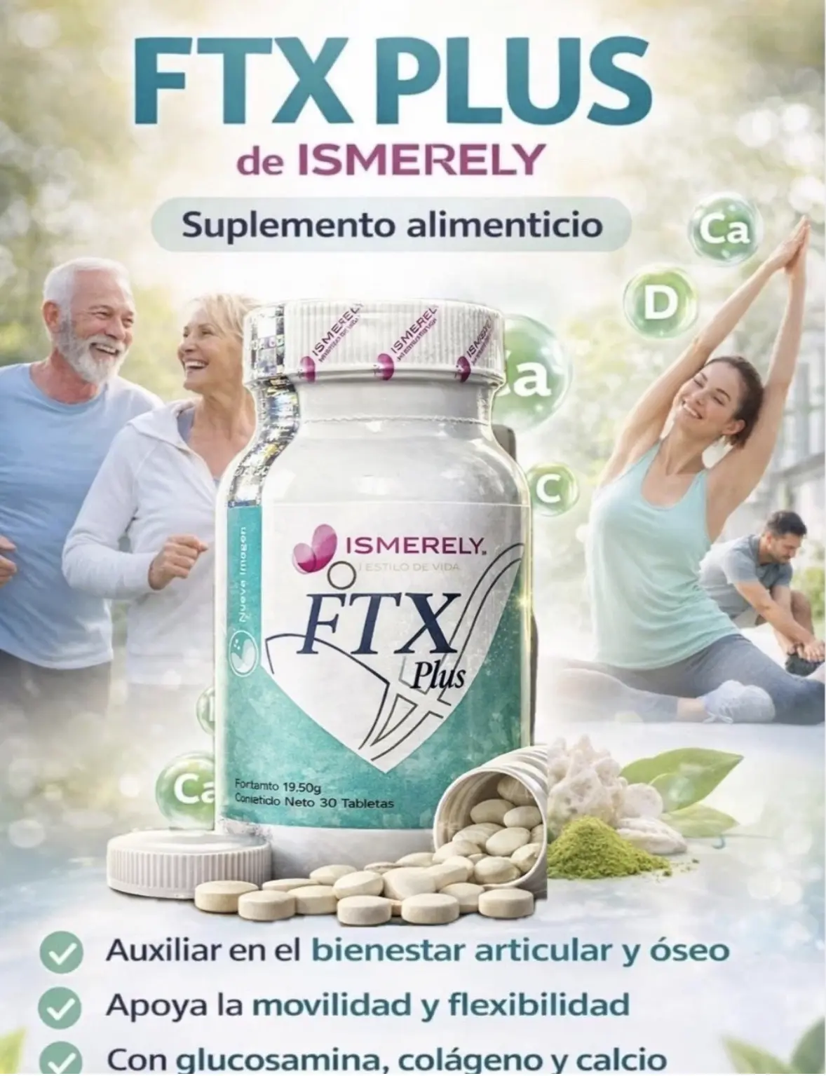 FTX Plus Joint & Wellness Support Supplement | Glucosamine, MSM, Collagen & Vitamins Osteoporosis Muscle Strengthening