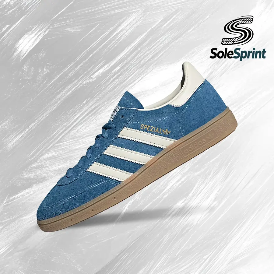 Adidas Handball Spezial Core Blue Cream White Gum– Men's /Women's Lifestyle Sneakers – Shose For Man/Woman-Vintage-Spring & Summer-Inspired Running Shoes, Shock-Absorbing Comfort, Gym To Streetwear Casual Wear-back to school–IG6194