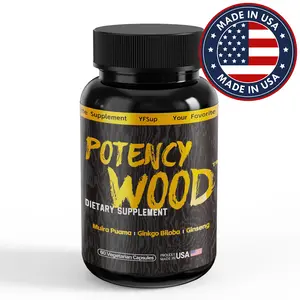 Potency Wood Ginseng Ashwagandha Gingko Tribulus, Herbal Supplements 60 Capsules, Adaptogen Energy Stamina Immune Antioxidants Gut Health, Made in USA