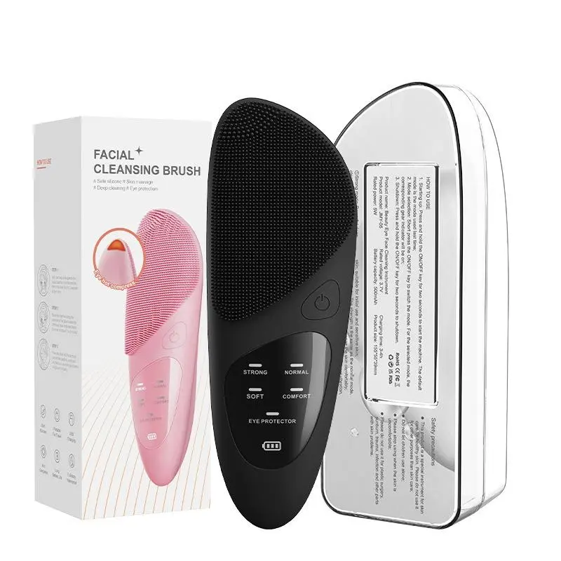 Portable Electric Facial Cleansing Brush, Silicone Heated Face Massager, USB Rechargeable Eye Beauty Device, Waterproof for Men & Women, Facial Beauty Massagers, Facial Cleansing Instrument, Facial Cleaning Tool, Facial Care Instrument, Face Wash Brush