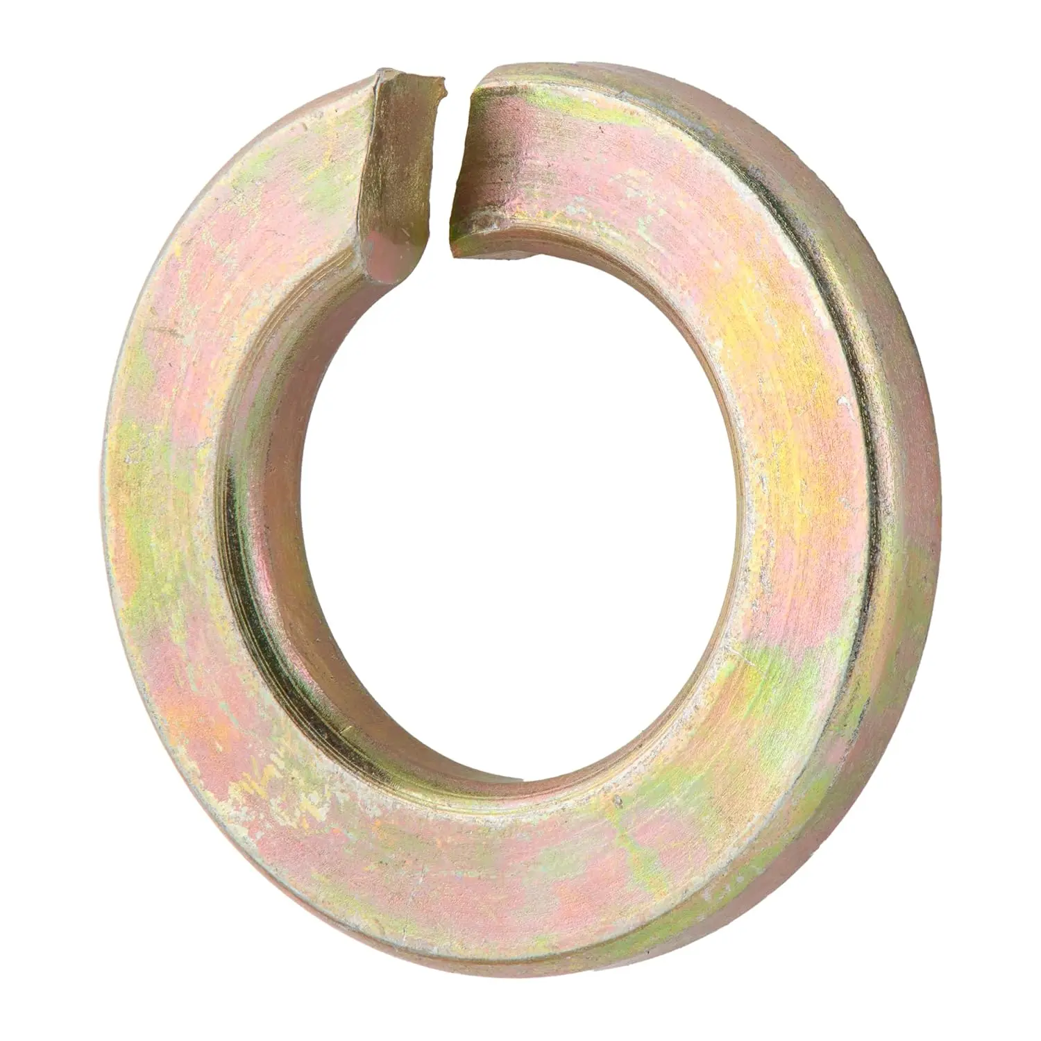 3/8" (100 Pack) Grade 8 Lock Washer, Split, Thru-Hardened, Yellow Zinc by