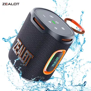 【ZEALOT】Portable stand speaker with 10W, small high fidelity sound effect, audio, long battery life, desktop Bluetooth speaker surround sound, supports USB/TF card/AUX/BT smartphones. Ideal choice for family/car/party/camping/gift giving