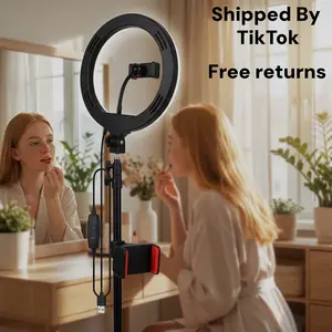 12" Professional Ring Light Kit with 63" Stand & Dual Phone Mounts - 360° Adjustable for March Madness/Spring Break/World Cup/Easter Shooting - Compatible with YouTube/TikTok/Makeup/Live Stream - Essential Smartphone-Compatible Creator Bundle