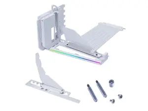 Lian Li 4 Slots Vertical GPU Kit (VG4v4) - Premium Gen 5 Riser Cable PCI-E 5.0, PCIe 3.0/4.0 Compatible, Adjustable Position - (VG4v4 White)