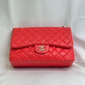 Pre-owned CHANEL lambskin Crossbody Bags Classic Jumbo Double Flap Bag
