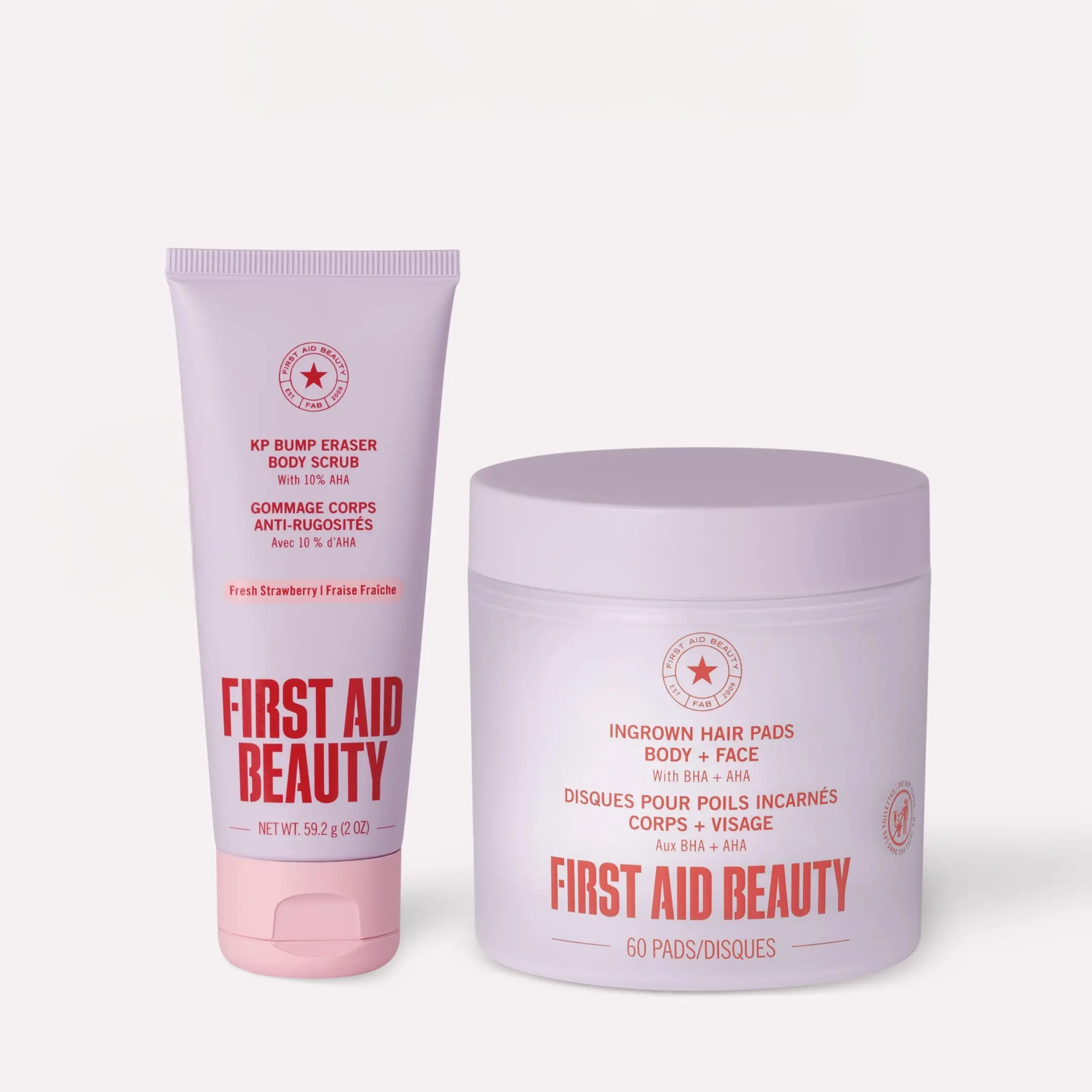 Ingrown Hair Pads 60ct & KP Bump Eraser Body Scrub Strawberry 2oz FREE Exfoliating Duo for Bump-Free Skin