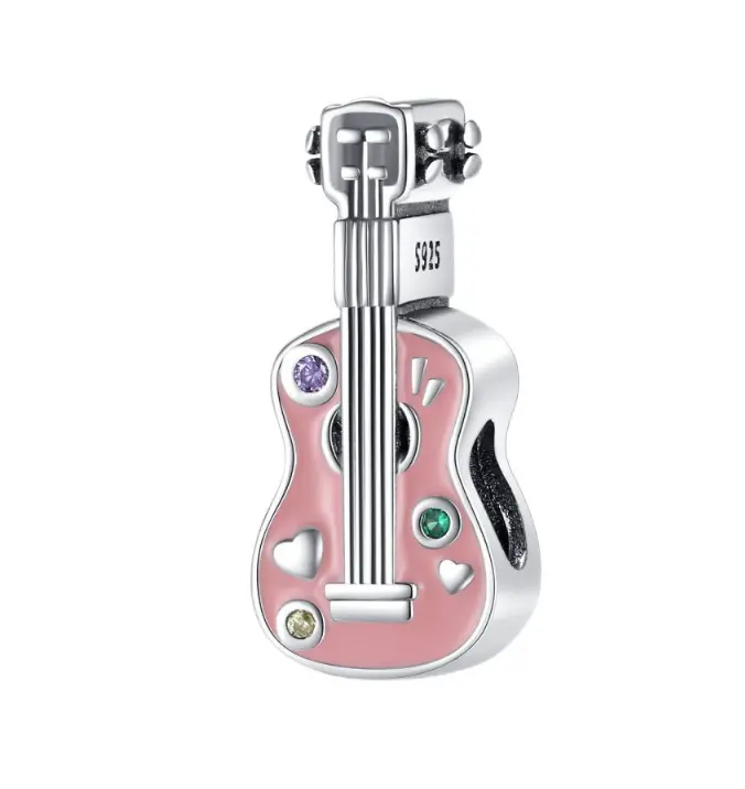 Music Lover Guitar Charm — S925 Enamel