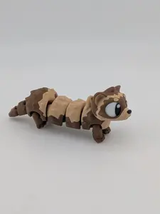🦦✨ Mini Flexi Ferret! 🥨 3.6" Articulated "Slinky" Fidget & Pocket Sidekick 🐾🌀