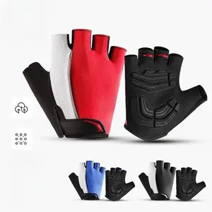 Gym Half-Finger Breathable Workout Gloves for Men & Women, Padded Weight Lifting Gloves with Wrist Wraps Support, Full Palm Protection for Gym Training, Fitness & Strength Exercise