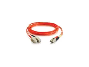 C2G 33157 OM1 Fiber Optic Cable - LC-SC 62.5/125 Duplex Multimode PVC Fiber Cable, Orange (16.4 Feet, 5 Meters)