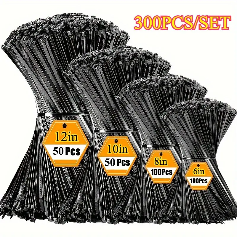 300PCS  Set Of Multi-Purpose Ties, Durable And Versatile For Gardening, Outdoor Bundling, Home And Office Organization Pack