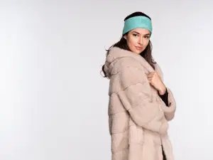 Solid Ribbed Knit Headwrap with Rubber Patch