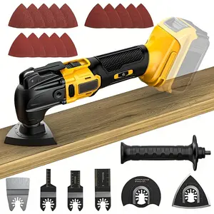 Cordless Vibrating Tool - 6-Speed, 21,000 OPM Brushless Motor | Includes Wood Cutting Blades and Sanding Pads