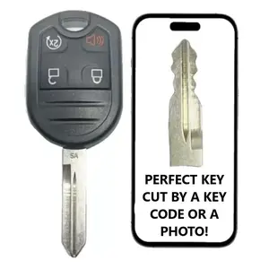 Key Cut Service + 4 Button Remote Keyless Entry Replacement for Ford F Series (F150,250,350,450,550,650,750), Explorer 2011 - 2020 FCC ID: CWTWB1U793 IC: 1788A-FWB1U793 PN: 5912561, 164-R8067