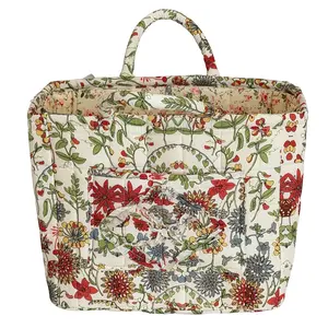Floral Foldable Storage Basket | Portable Collapsible Hamper for Home & Car Organization
