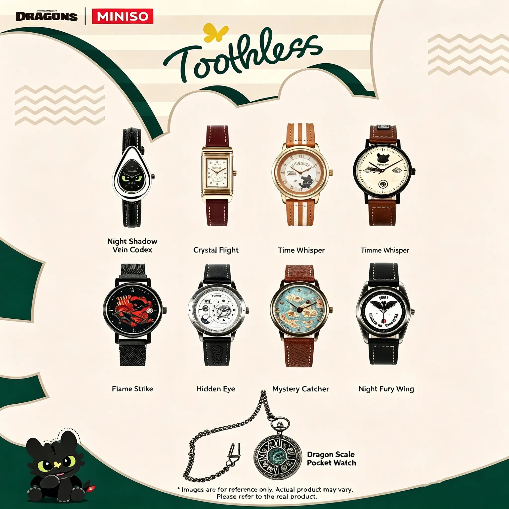How to Train Your Dragon Blind Box Watch for Daily Wear, Collectible Gift Wristwatch with Mystery Dragon Design, Back To School