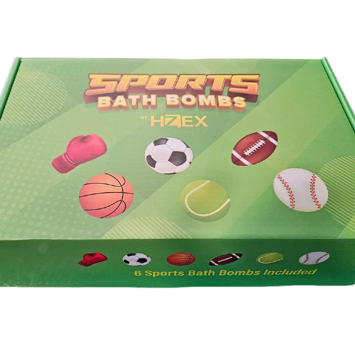 HZEX Sports Bath Bombs - 6 Unique Scents & 6 Themes for Men Boys Women Kids - Natural Paraben-Free with Essential Oils - Aromatic Soothing Baths for Body Care - 888g Pack