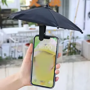 Clip-on Phone Umbrella, Portable Mini Phone Sun Parasol Umbrella, Adjustable Canopy, Sun Protection, Lightweight Canopy, Adjustable Tilt Canopy, Rainproof & Anti-glare for Outdoor/bike Use, Cute Mini Decorative Design