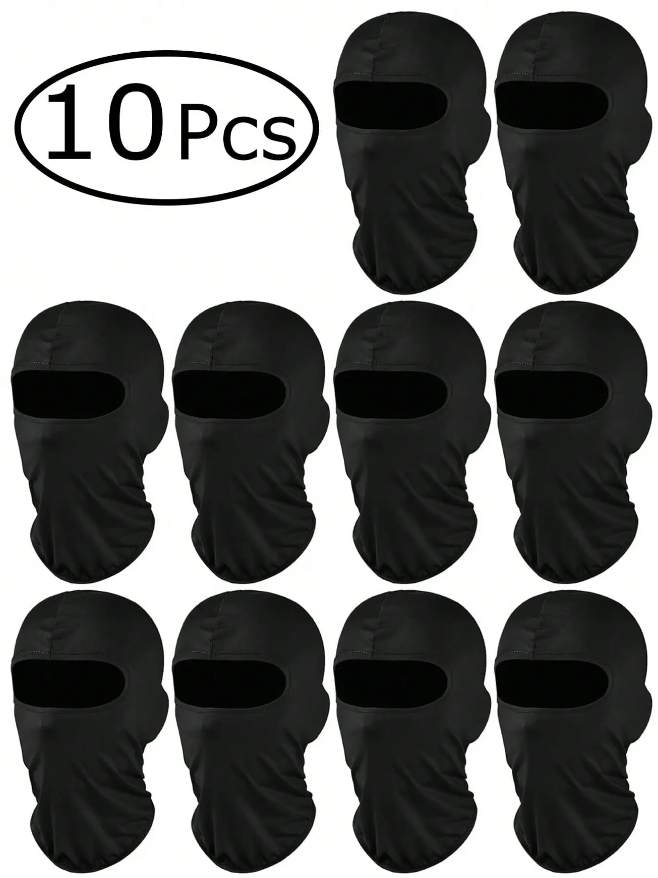 10Pcs Ski Mask for Men Full Face Cover Winter Face Mask UV Sun Protection Balaclava Headwear for Women Outdoor Cycling