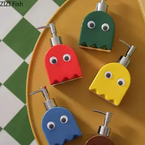 Cute Cartoon Ghost Soap Dispenser Modern Creative Ceramic Hand Sanitizer Bottle Lotion Bottle Hotel Home Bathroom Accessories