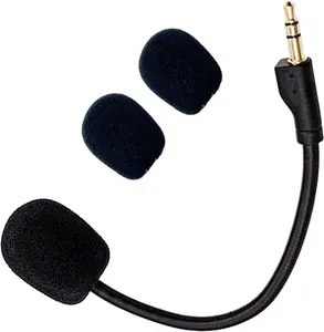 Replacement Game Mic Compatible with Logitech G PRO X2, G PRO X Wireless and G Pro Wired Gaming Headsets, Detachable Noise Cancelling Crystal-Clear Game Microphone with 2Pcs Foam Cover
