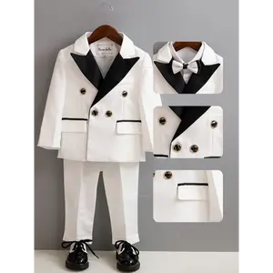 Boys' Formal Gentleman Suit Slim Fit Blazer, Pants and Vest Boys' Outdoor Clothing Set Wedding Banquet Outfit Boys' Formal Suit