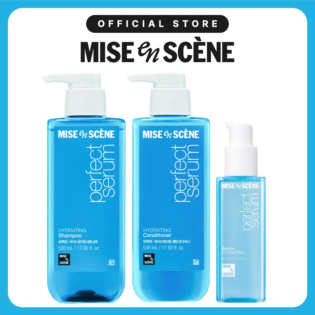 [NEW] Perfect Hydrating Serum Shampoo, Conditioner, Serum | Mise En Scène |Balances Oily Hair, Lightweight & Fresh Finish | Korean Hair Care