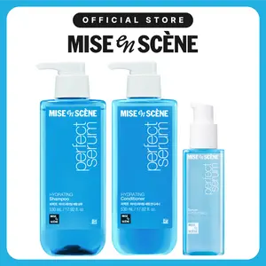 Perfect Hydrating Serum Shampoo, Conditioner, Serum | Mise En Scène |Balances Oily Hair, Lightweight & Fresh Finish | Korean Hair Care