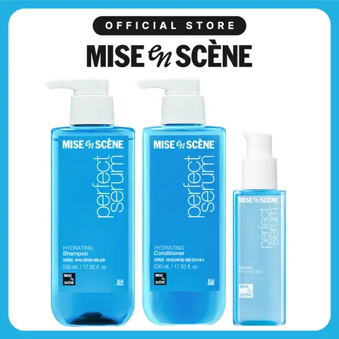 [NEW] Perfect Hydrating Serum Shampoo, Conditioner, Serum | Mise En Scène |Balances Oily Hair, Lightweight & Fresh Finish | Korean Hair Care