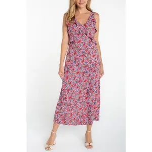 Sleeveless Ruffle Front Woven Maxi Dress (Liverpool)