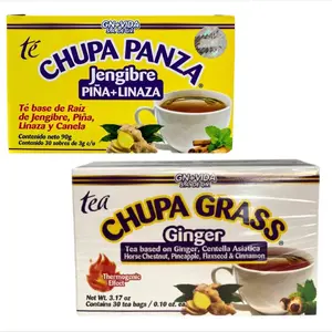 2 Pack Improved Formula Tea CHUPA GRASS & @ ~ PANZA - Tea Based Ginger, Gotu Kola & Cinammon, Pineapple Jengibre (30 Tea Bags/ 0.10 oz Each)