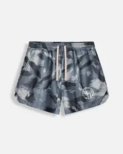 LIFTING SHORTS – PRINT / BRUSH CHARCOAL GREY