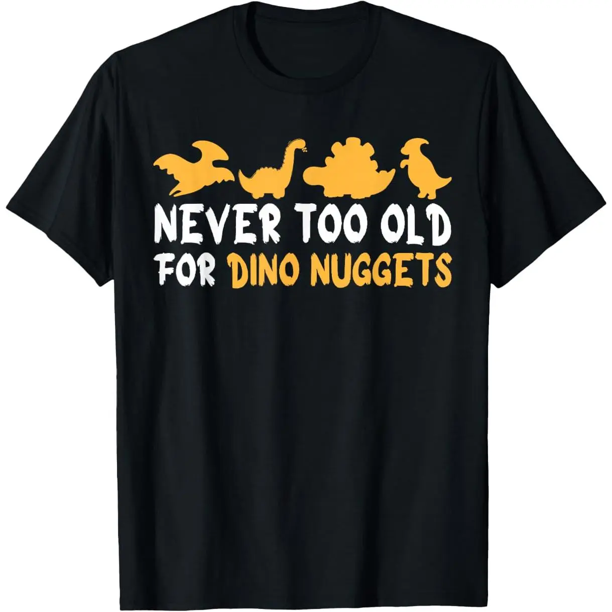 Unisex Cotton Casual Round Neck Dino Nuggets Funny Vintage Print T-Shirt, Summer Sports Top, Graphic Tee