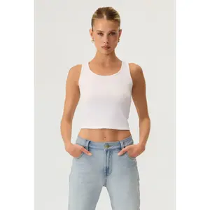 Essential Organic Cotton Tank Top White - Eco-Certified