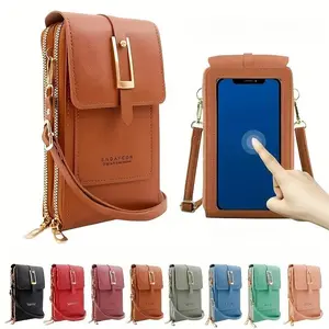 1pc Slanted Crossbody Bag, Fashionable Key Bag Slanted Small Bag, 5pc Color Choices, Simple and Versatile Shoulder Bag, Multifunctional Vertical Coin Purse
