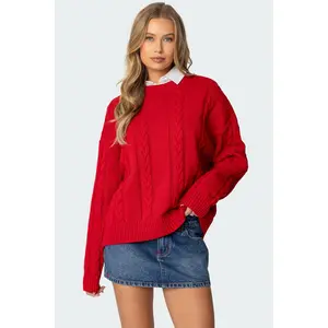 Acacia Oversized Cable Knit Sweater