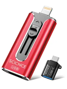 SCICNCE 256GB 1TB USB Stick Drive Storage for Photos and Videos Backup, Compatible with iPhone iPad Android PC, Plug and Play, No Application Required