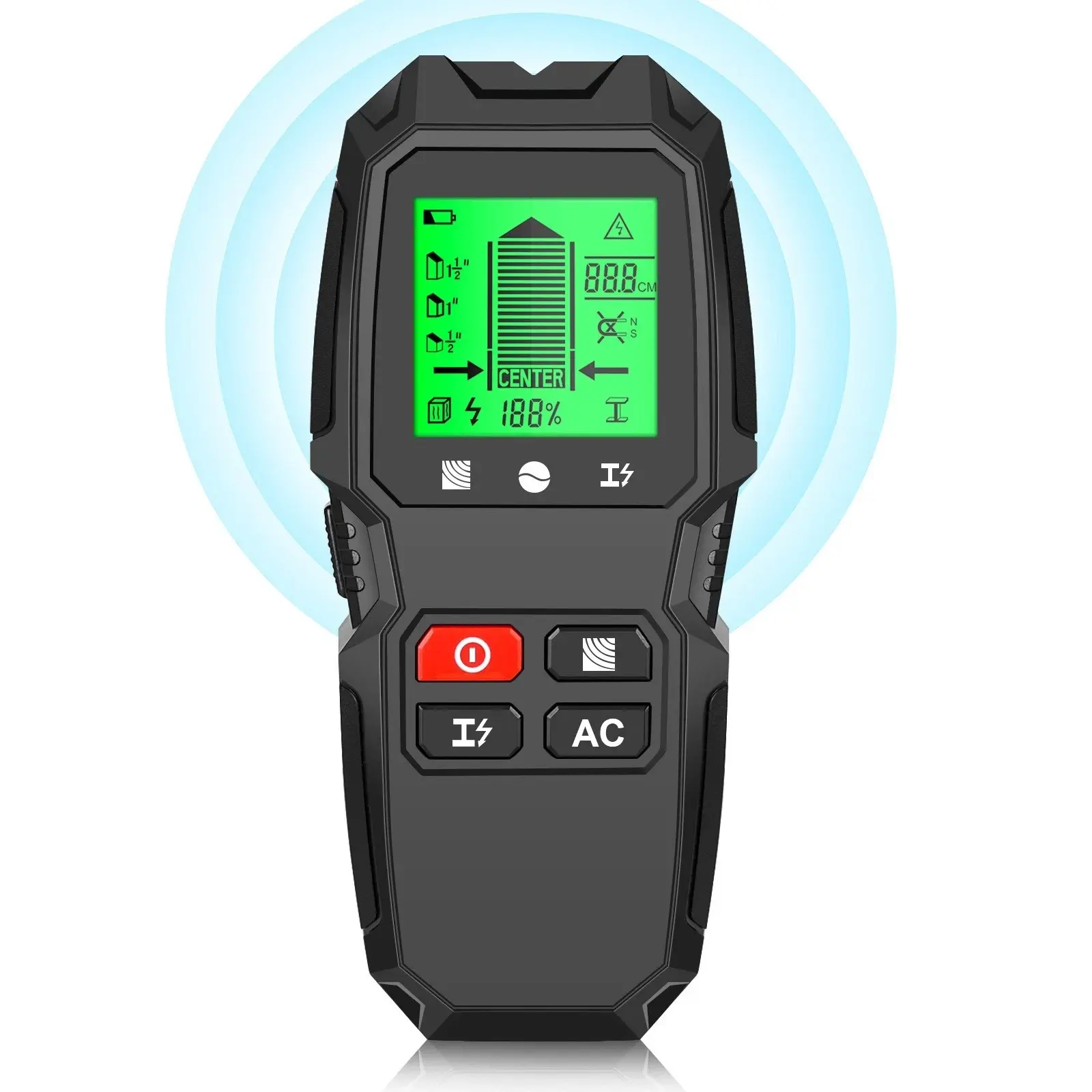 6-in-1 Multi-Function Handheld Wall Scanner, Wood Column & Wall Detector for Wood, Cable, Pipe Detection & Live Wire Detect (Tools & Hardware, Metal Detectors)