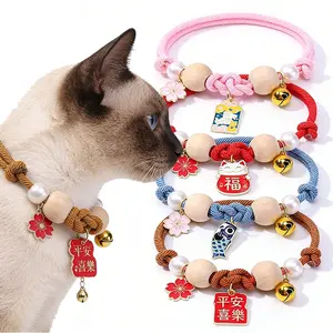 Cat Collar New Year Valentine's Day Lucky Charm Decoration, Dog Necklace Kitten Scarf Circle Cat Tag, Pet Accessories