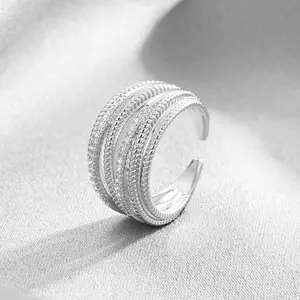 Women's Fashion Chic Rhinestone Criss-Cross Promise Ring - Hollow-Out Costume Jewelry, Ideal for Party & Daily Wear Classic Accessories y2k Adjustable gf