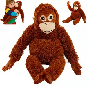 Stuffed Gorilla Plush Pillow - 65cm/25.5" Soft Orangutan Stuffed Animal Toy Cute Plushies Gift For Kids, Girlfriend, Birthday & Holiday Surprise