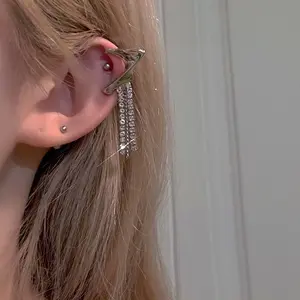 No piercing Silver Elf Elven Conch Cuff Climber - Celtic Dark Gothic Costume Helix Cuffs