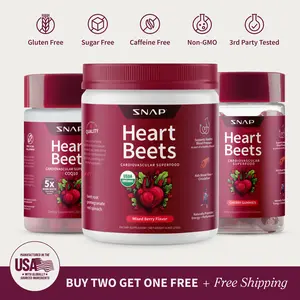 Snap Supplements - Heart Beets Capsules + Heart Beets Gummies + Heart Beets Powder - Ultimate Heart Health & Circulation Bundle
