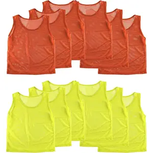12 Pinnies Scrimmage Vests Team Practice Jersey for  Youth Teen Lightweight