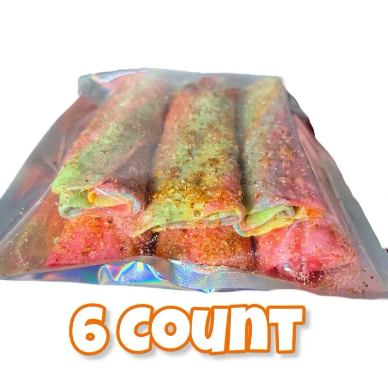 FreezeBites Lemony Tajin Froll-Ups 6 Count Sweet Salty Tangy Sour Freeze-dried Fruity Candy Snack with Intense Flavor Fusion and  Ultra-Crunchy Texture