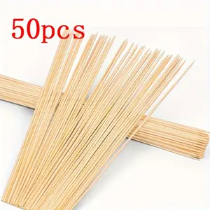 50pcs Plant Support Wooden Sticks Professional Bamboo Plants 40cm Canes Flower Climbing Vegetable Plant Garden Obelisk Trellis Garden Supplies